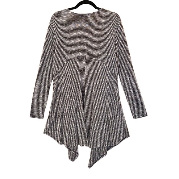 Rolla Coaster Open Front Boho Lightweight Black/White Long Sleeve Cardigan Sz M - Picture 2 of 6